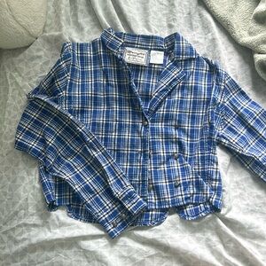 VINTAGE WRANGLER western wear blue button up